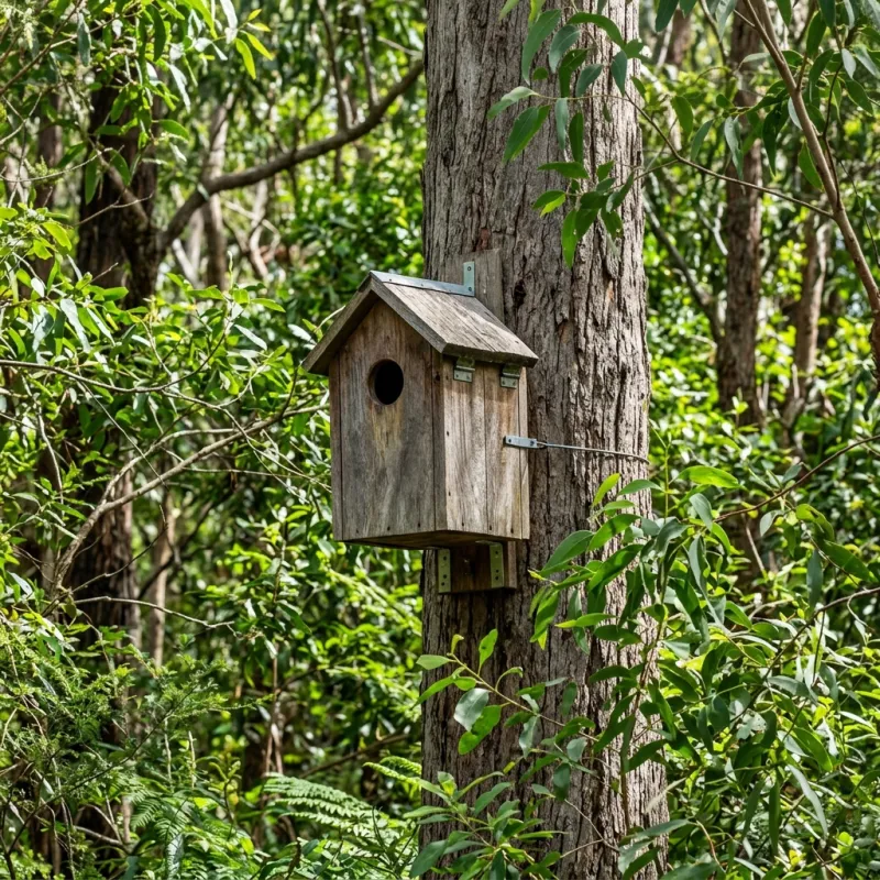 Animal nesting box installed as a humane alternative to a Arthurs Creek roof cavity